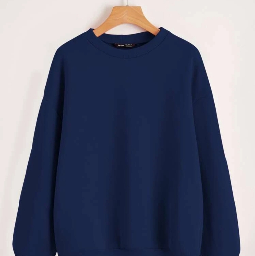 BRAND NEW Drop Shoulder Solid Pullover